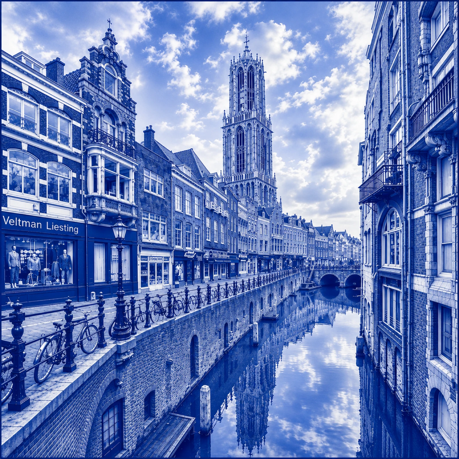 Etiqueta de la Catedral con el canal de Utrecht – photo 4